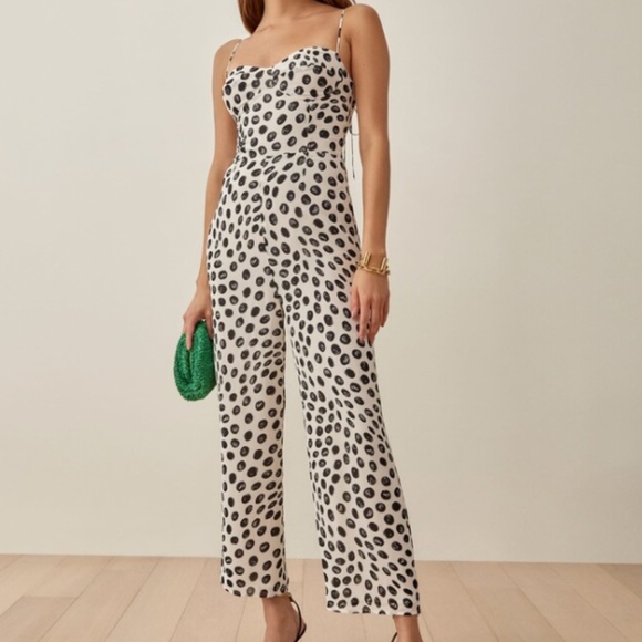 Reformation Pants - Reformation Paisley Jumpsuit Polka Dot